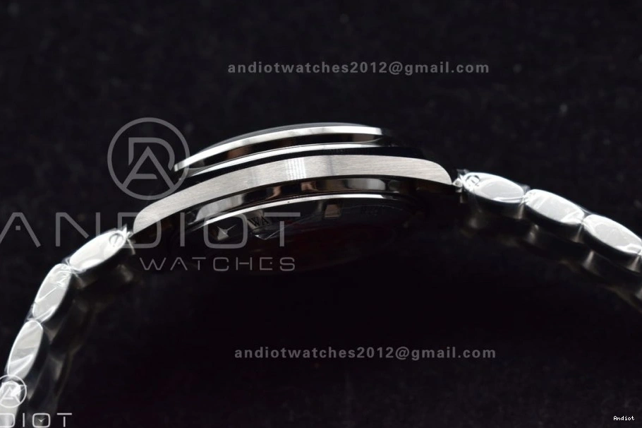 OMF on Manual Sapphire SS Transparent Winding Black with SS MoonWatch Movement Dial Chrono Speedmaster Bracelet Back Crystal 0401